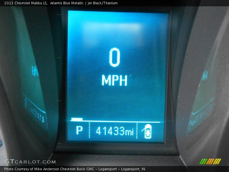 Atlantis Blue Metallic / Jet Black/Titanium 2013 Chevrolet Malibu LS