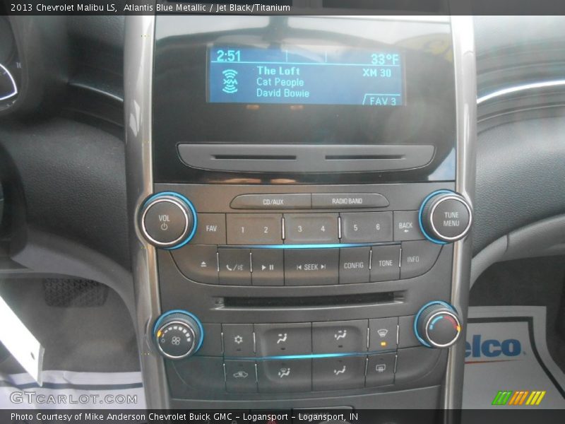Atlantis Blue Metallic / Jet Black/Titanium 2013 Chevrolet Malibu LS