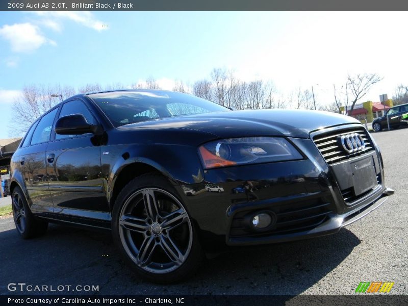 Brilliant Black / Black 2009 Audi A3 2.0T