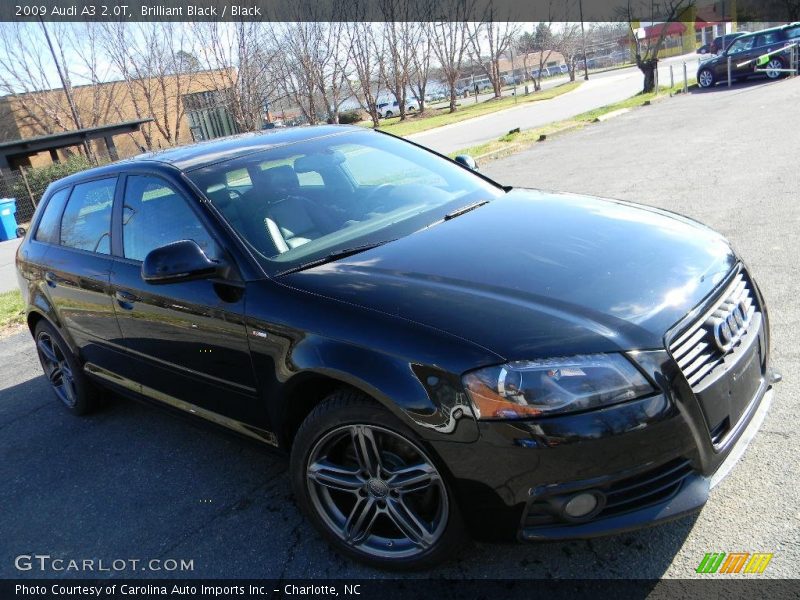 Brilliant Black / Black 2009 Audi A3 2.0T