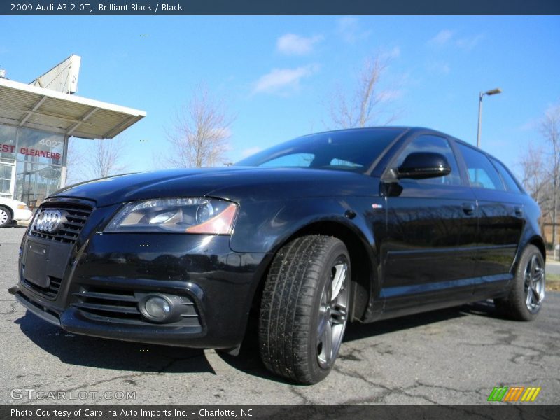 Brilliant Black / Black 2009 Audi A3 2.0T