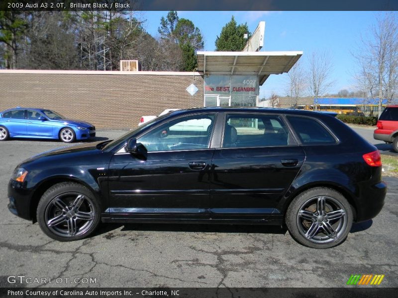 Brilliant Black / Black 2009 Audi A3 2.0T