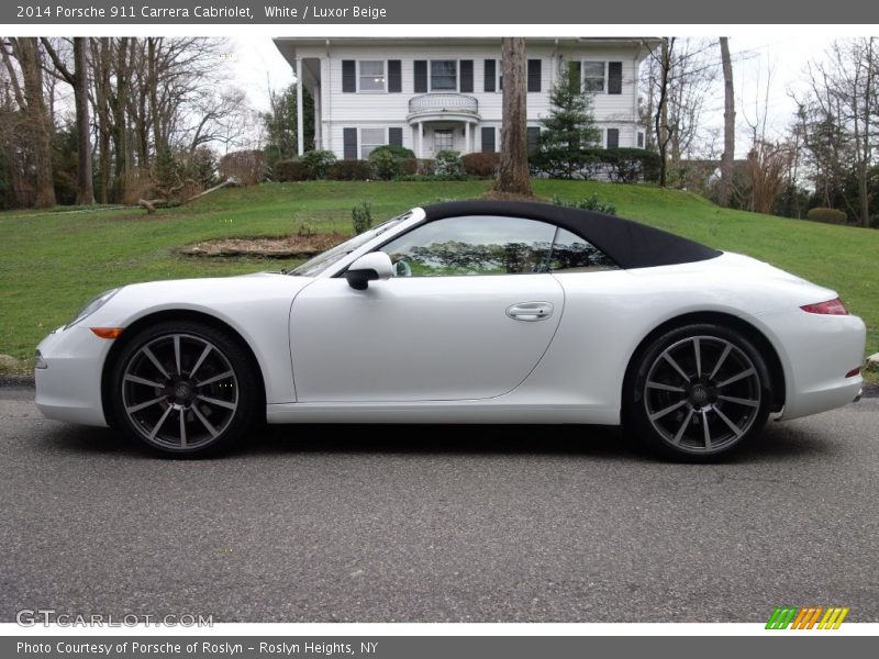 White / Luxor Beige 2014 Porsche 911 Carrera Cabriolet