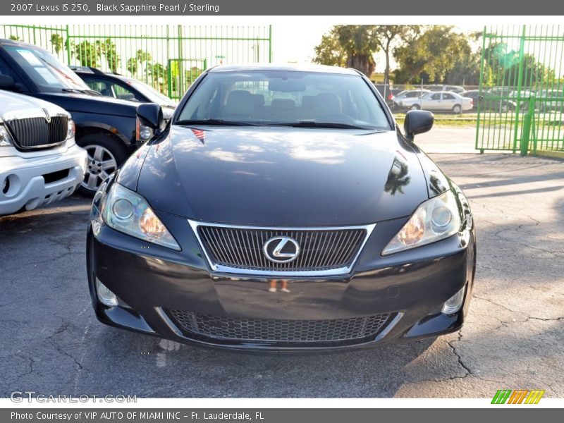 Black Sapphire Pearl / Sterling 2007 Lexus IS 250