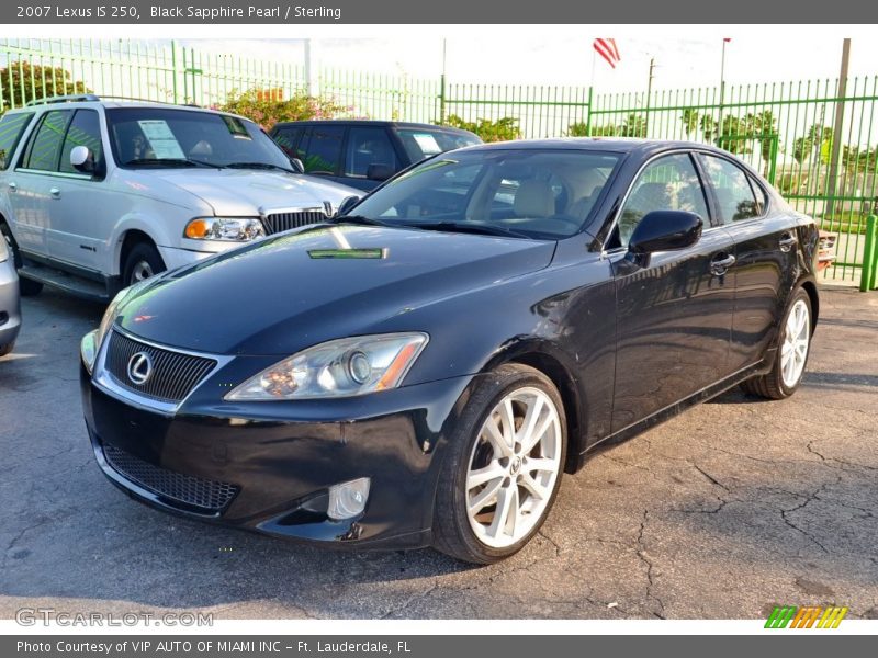 Black Sapphire Pearl / Sterling 2007 Lexus IS 250