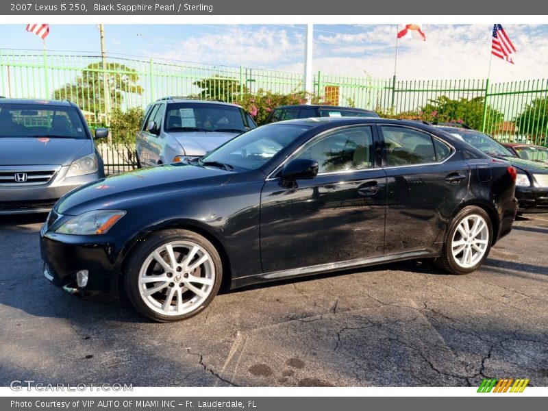 Black Sapphire Pearl / Sterling 2007 Lexus IS 250