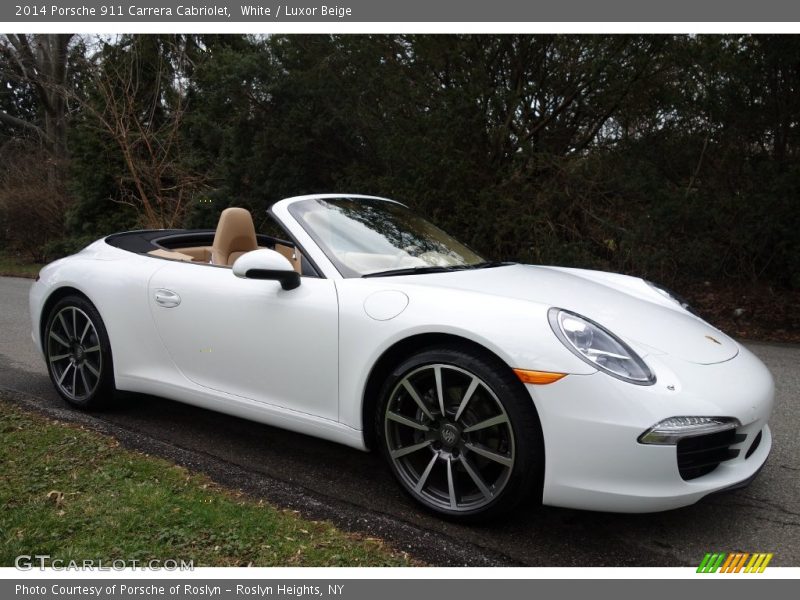 White / Luxor Beige 2014 Porsche 911 Carrera Cabriolet