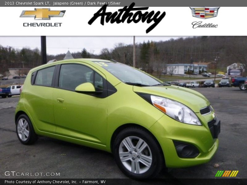 Jalapeno (Green) / Dark Pewter/Silver 2013 Chevrolet Spark LT