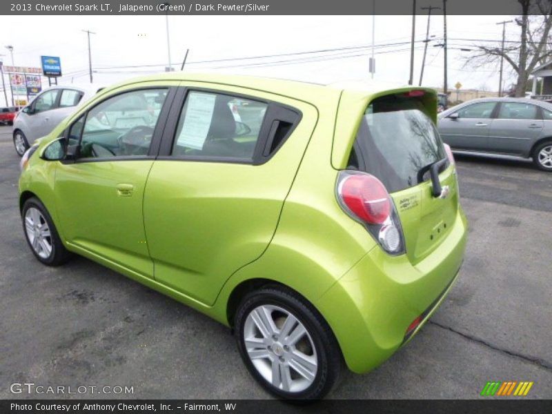 Jalapeno (Green) / Dark Pewter/Silver 2013 Chevrolet Spark LT