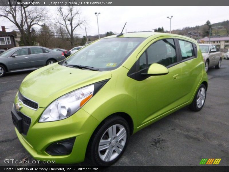 Jalapeno (Green) / Dark Pewter/Silver 2013 Chevrolet Spark LT