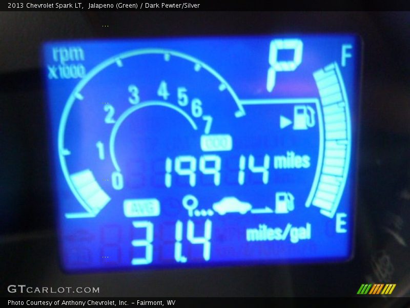 Jalapeno (Green) / Dark Pewter/Silver 2013 Chevrolet Spark LT