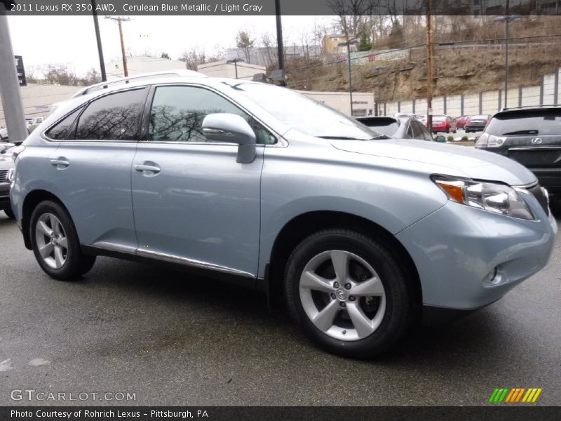 Cerulean Blue Metallic / Light Gray 2011 Lexus RX 350 AWD
