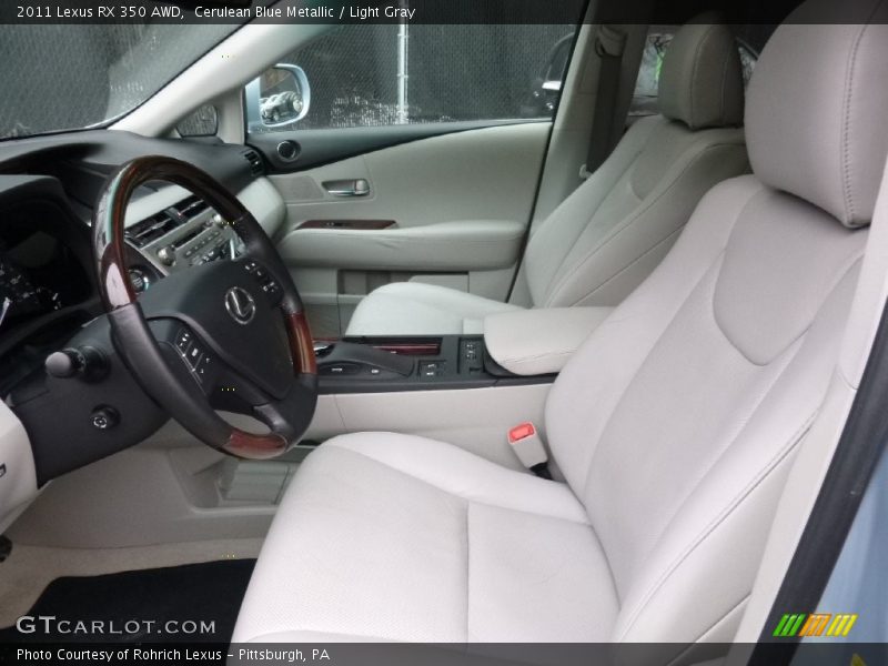 Cerulean Blue Metallic / Light Gray 2011 Lexus RX 350 AWD