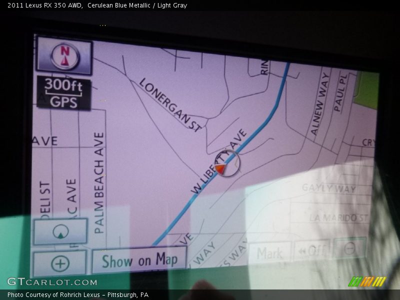 Cerulean Blue Metallic / Light Gray 2011 Lexus RX 350 AWD
