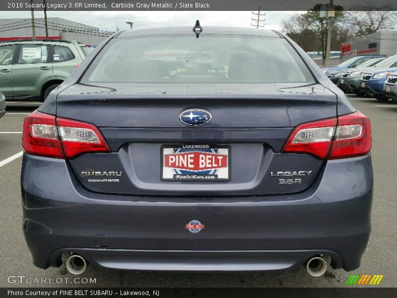 Carbide Gray Metallic / Slate Black 2016 Subaru Legacy 3.6R Limited