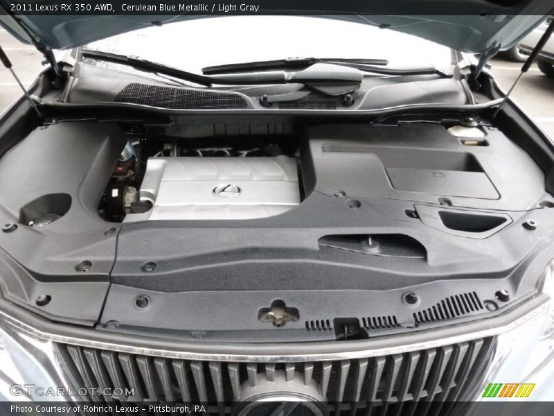 Cerulean Blue Metallic / Light Gray 2011 Lexus RX 350 AWD