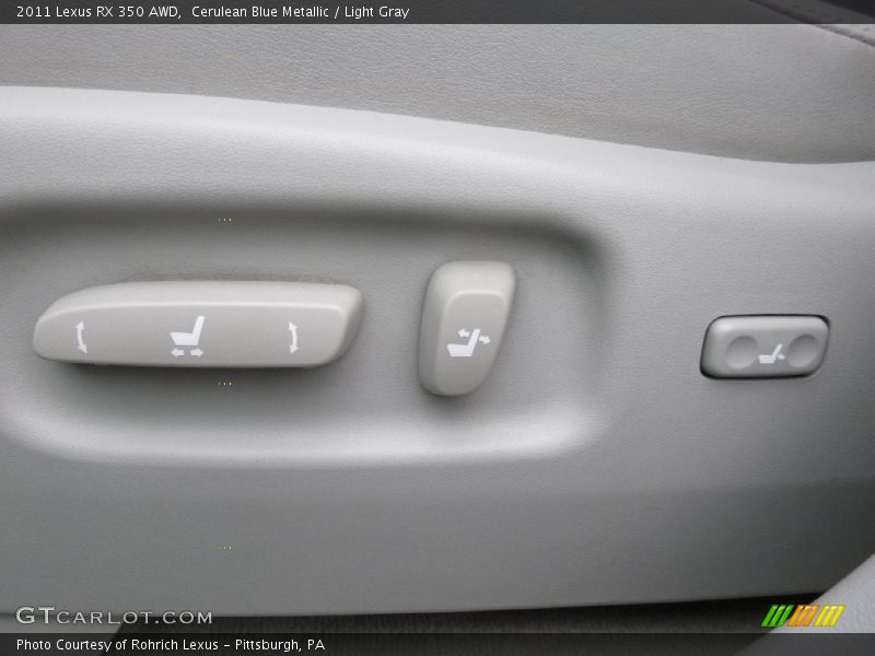 Cerulean Blue Metallic / Light Gray 2011 Lexus RX 350 AWD