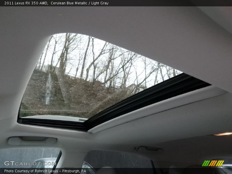 Cerulean Blue Metallic / Light Gray 2011 Lexus RX 350 AWD