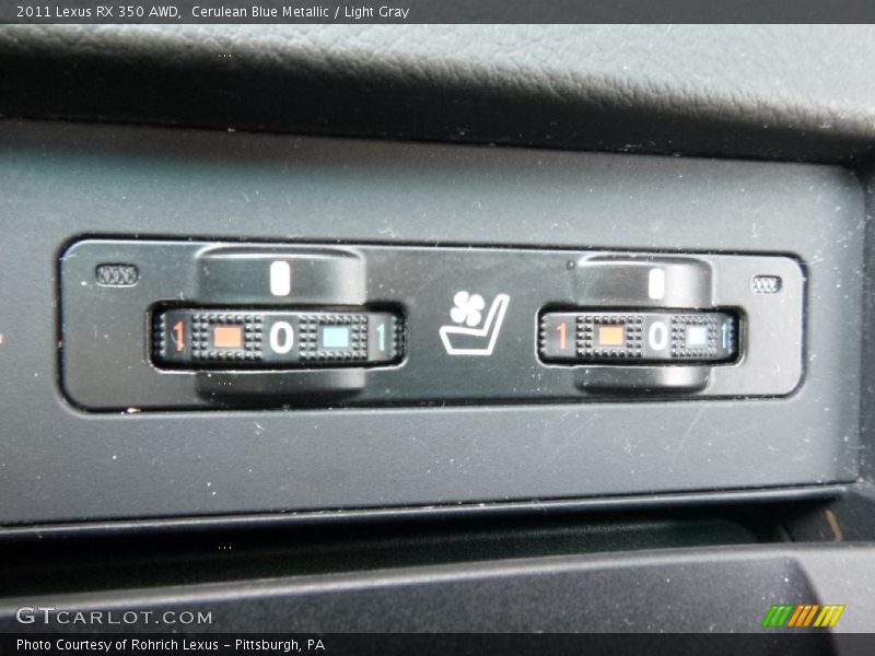 Cerulean Blue Metallic / Light Gray 2011 Lexus RX 350 AWD