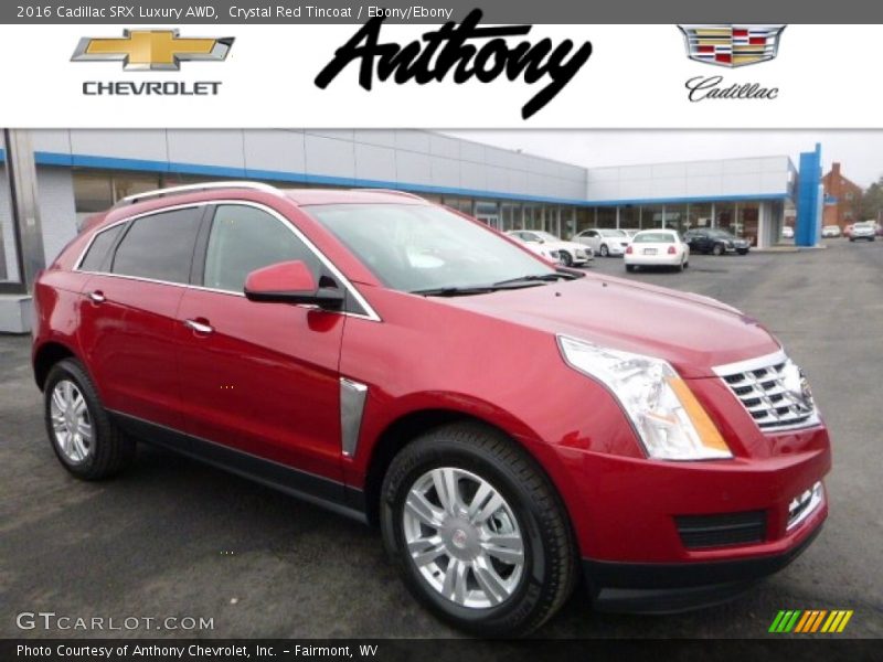 Crystal Red Tincoat / Ebony/Ebony 2016 Cadillac SRX Luxury AWD