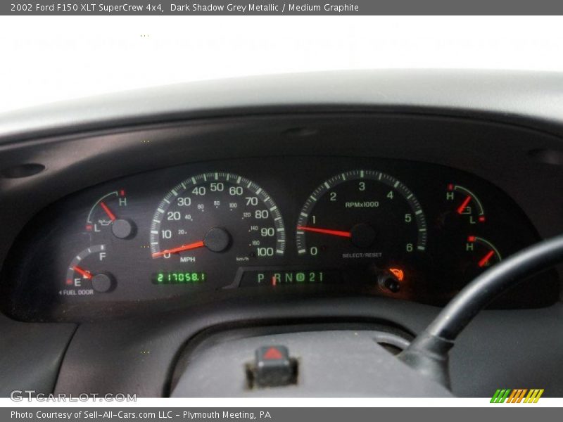Dark Shadow Grey Metallic / Medium Graphite 2002 Ford F150 XLT SuperCrew 4x4