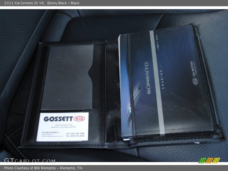Ebony Black / Black 2011 Kia Sorento SX V6