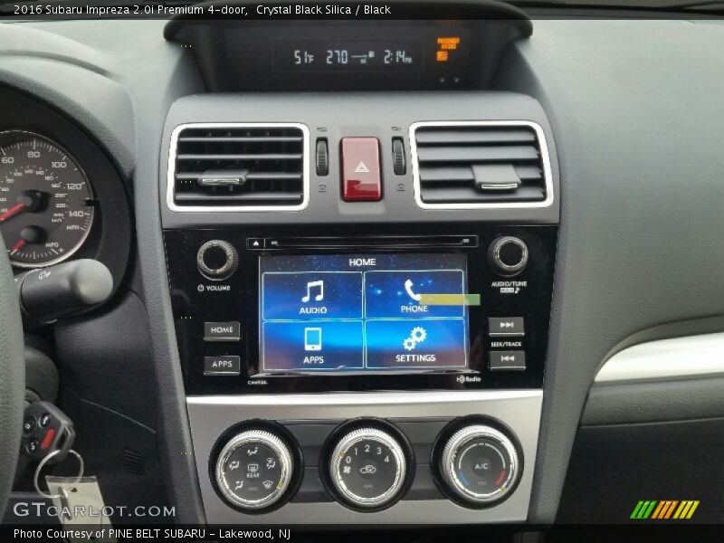 Crystal Black Silica / Black 2016 Subaru Impreza 2.0i Premium 4-door