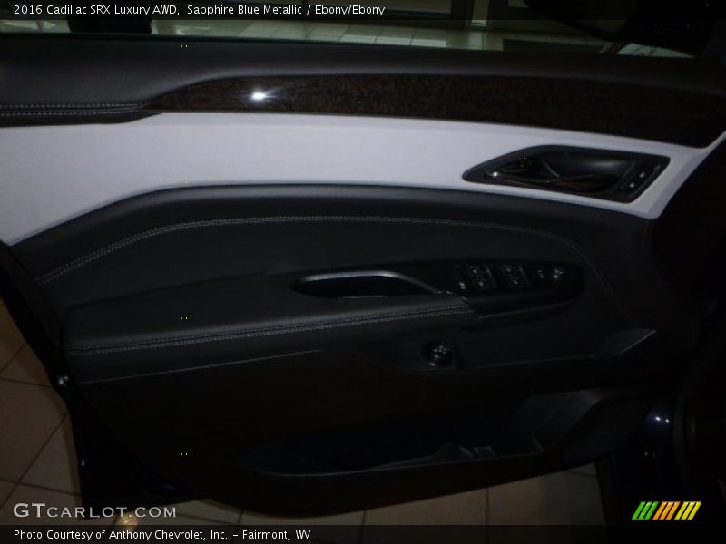 Sapphire Blue Metallic / Ebony/Ebony 2016 Cadillac SRX Luxury AWD