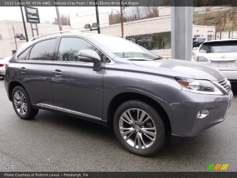Nebula Gray Pearl / Black/Ebony Birds Eye Maple 2013 Lexus RX 450h AWD