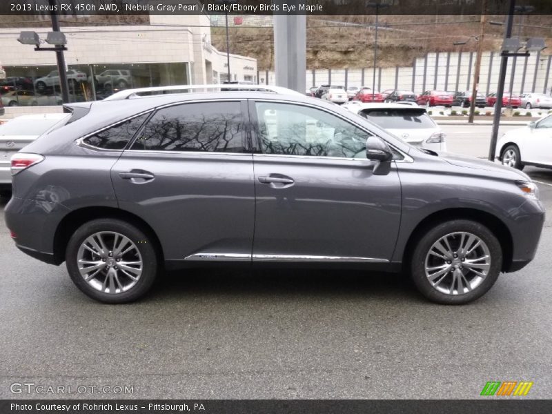 Nebula Gray Pearl / Black/Ebony Birds Eye Maple 2013 Lexus RX 450h AWD