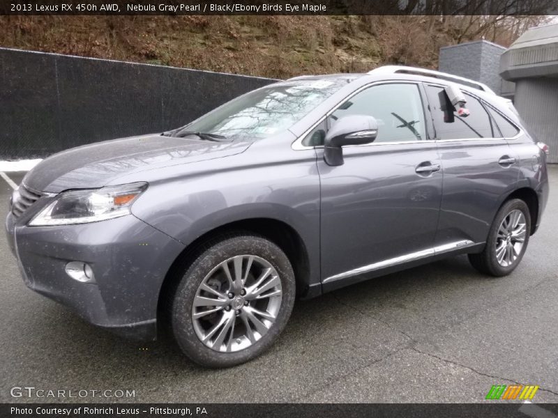 Nebula Gray Pearl / Black/Ebony Birds Eye Maple 2013 Lexus RX 450h AWD