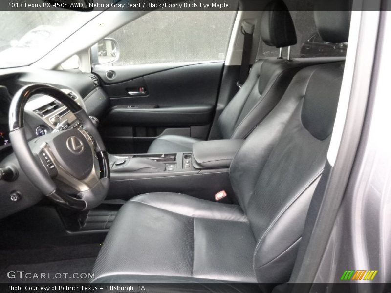 Nebula Gray Pearl / Black/Ebony Birds Eye Maple 2013 Lexus RX 450h AWD
