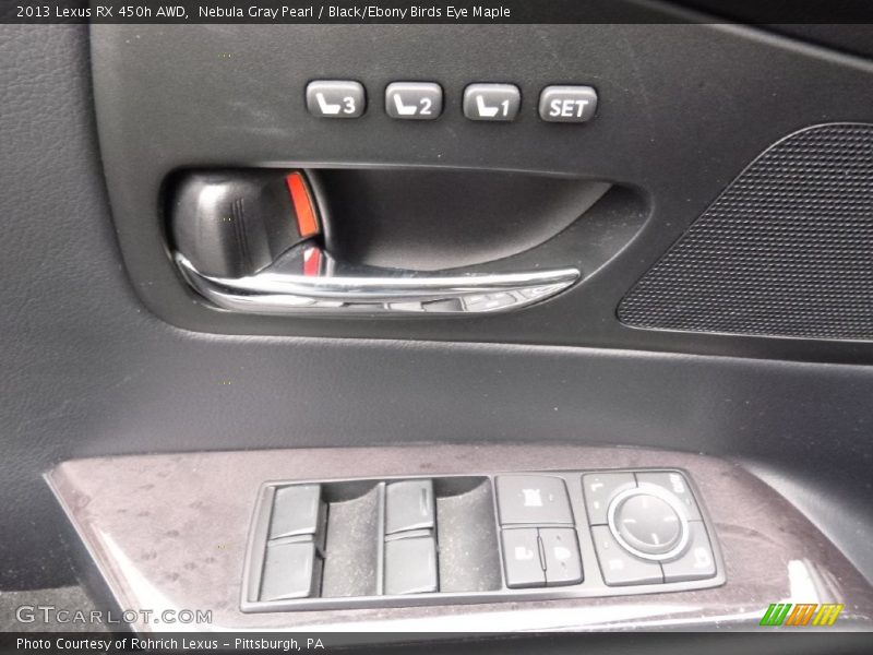 Nebula Gray Pearl / Black/Ebony Birds Eye Maple 2013 Lexus RX 450h AWD
