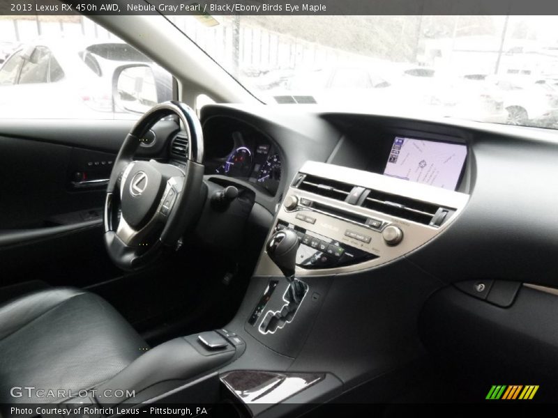 Nebula Gray Pearl / Black/Ebony Birds Eye Maple 2013 Lexus RX 450h AWD