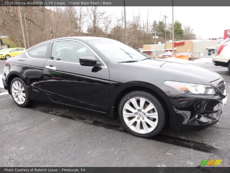Crystal Black Pearl / Black 2010 Honda Accord EX-L V6 Coupe