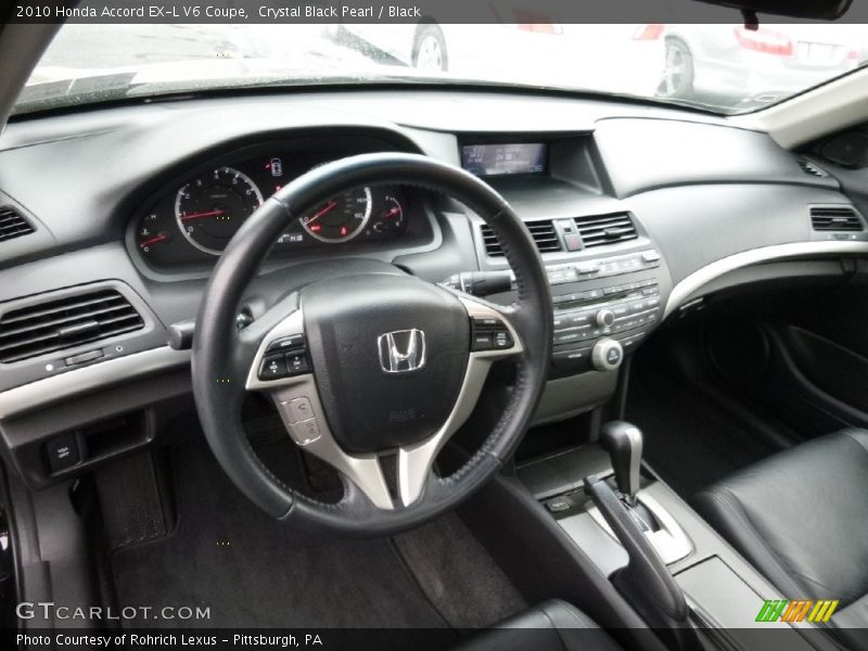 Crystal Black Pearl / Black 2010 Honda Accord EX-L V6 Coupe