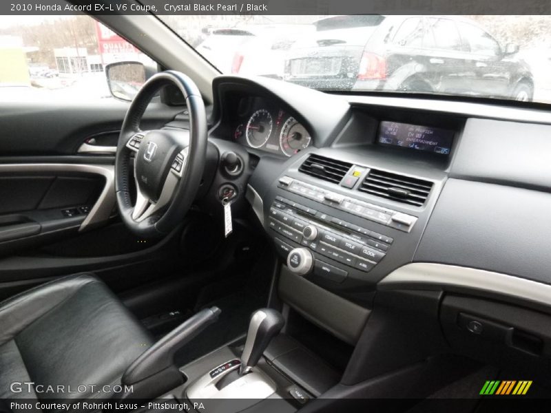 Crystal Black Pearl / Black 2010 Honda Accord EX-L V6 Coupe