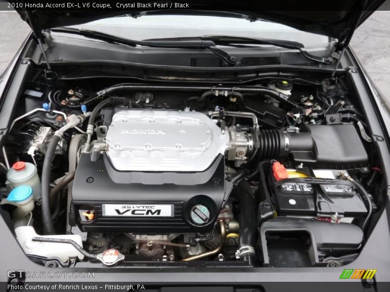 Crystal Black Pearl / Black 2010 Honda Accord EX-L V6 Coupe