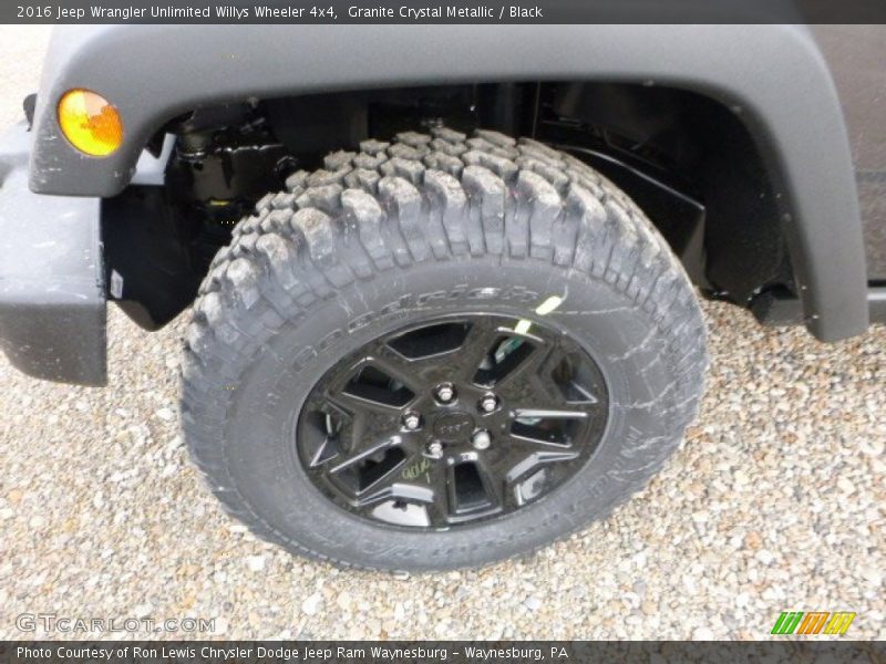 Granite Crystal Metallic / Black 2016 Jeep Wrangler Unlimited Willys Wheeler 4x4