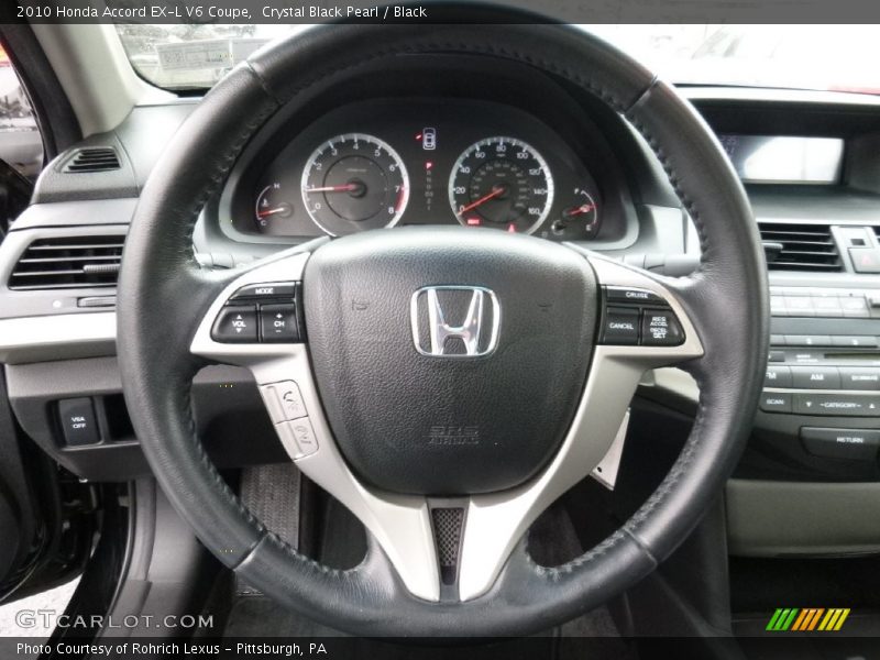 Crystal Black Pearl / Black 2010 Honda Accord EX-L V6 Coupe
