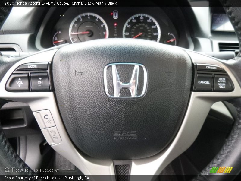 Crystal Black Pearl / Black 2010 Honda Accord EX-L V6 Coupe