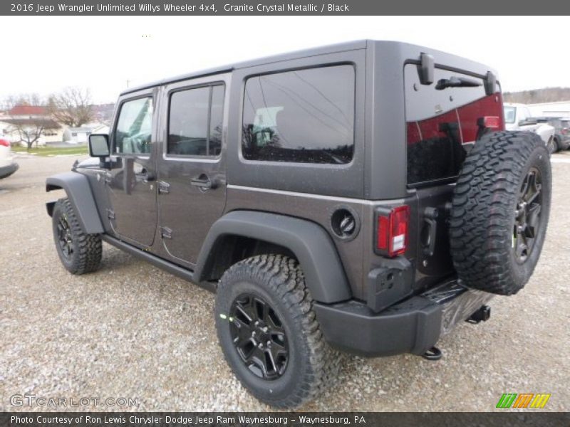 Granite Crystal Metallic / Black 2016 Jeep Wrangler Unlimited Willys Wheeler 4x4