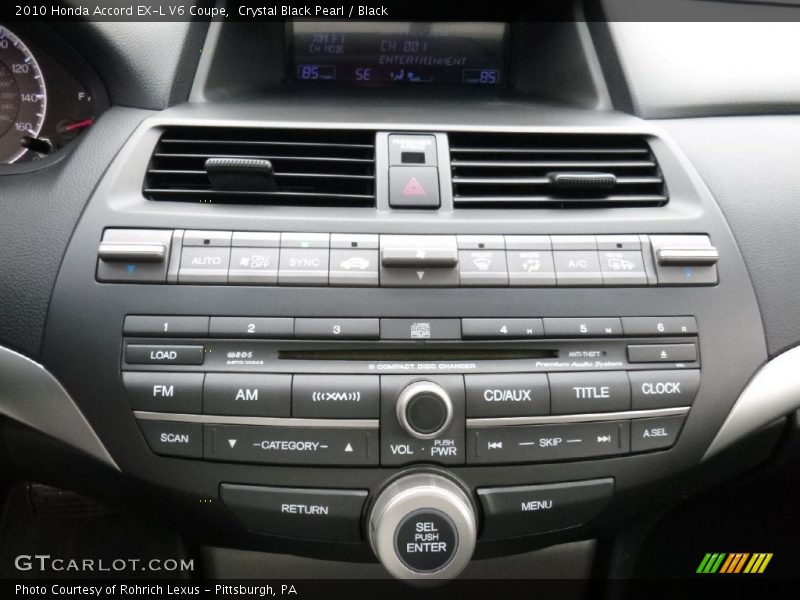 Crystal Black Pearl / Black 2010 Honda Accord EX-L V6 Coupe