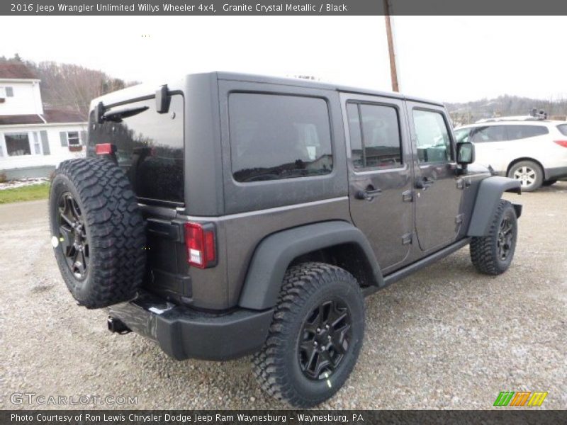 Granite Crystal Metallic / Black 2016 Jeep Wrangler Unlimited Willys Wheeler 4x4