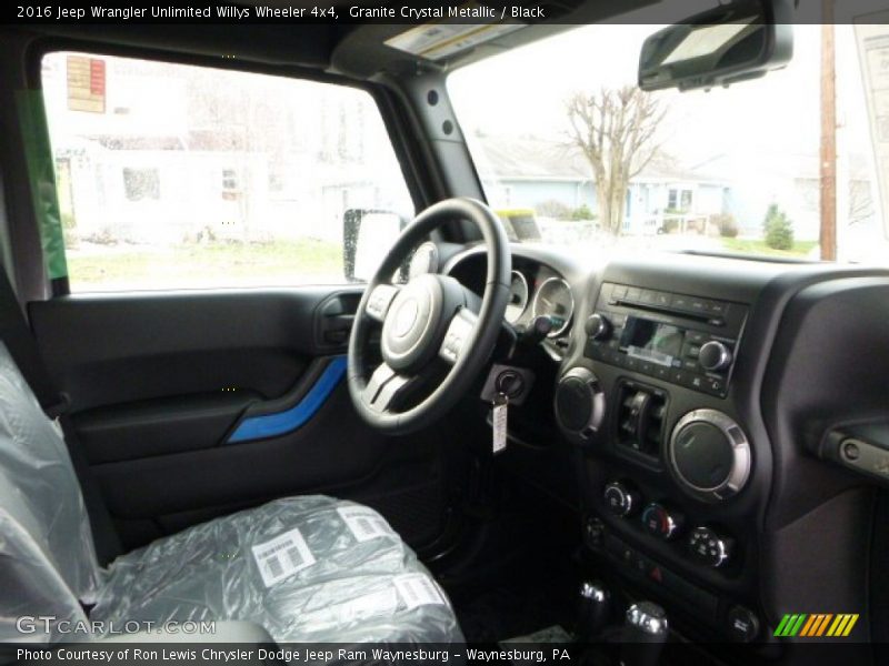 Granite Crystal Metallic / Black 2016 Jeep Wrangler Unlimited Willys Wheeler 4x4