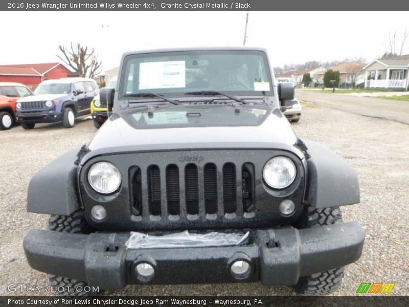 Granite Crystal Metallic / Black 2016 Jeep Wrangler Unlimited Willys Wheeler 4x4
