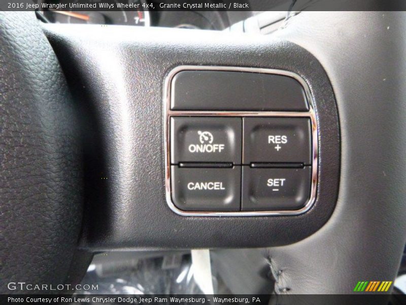 Granite Crystal Metallic / Black 2016 Jeep Wrangler Unlimited Willys Wheeler 4x4