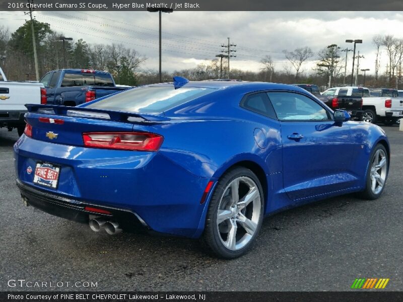 Hyper Blue Metallic / Jet Black 2016 Chevrolet Camaro SS Coupe