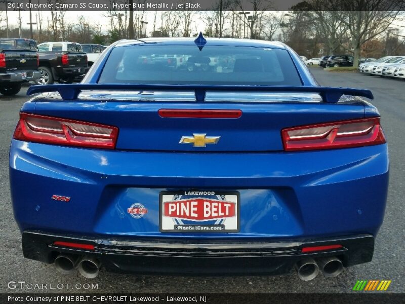 Hyper Blue Metallic / Jet Black 2016 Chevrolet Camaro SS Coupe