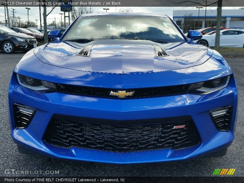 Hyper Blue Metallic / Jet Black 2016 Chevrolet Camaro SS Coupe